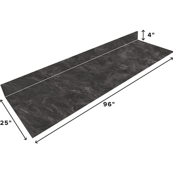 THINSCAPE 8 ft. L x 25 in. D Engineered Composite Countertop in