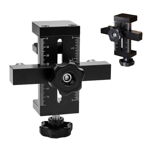 Numhew Black Aluminum Adjustable Cabinet Door Mounting Jig with