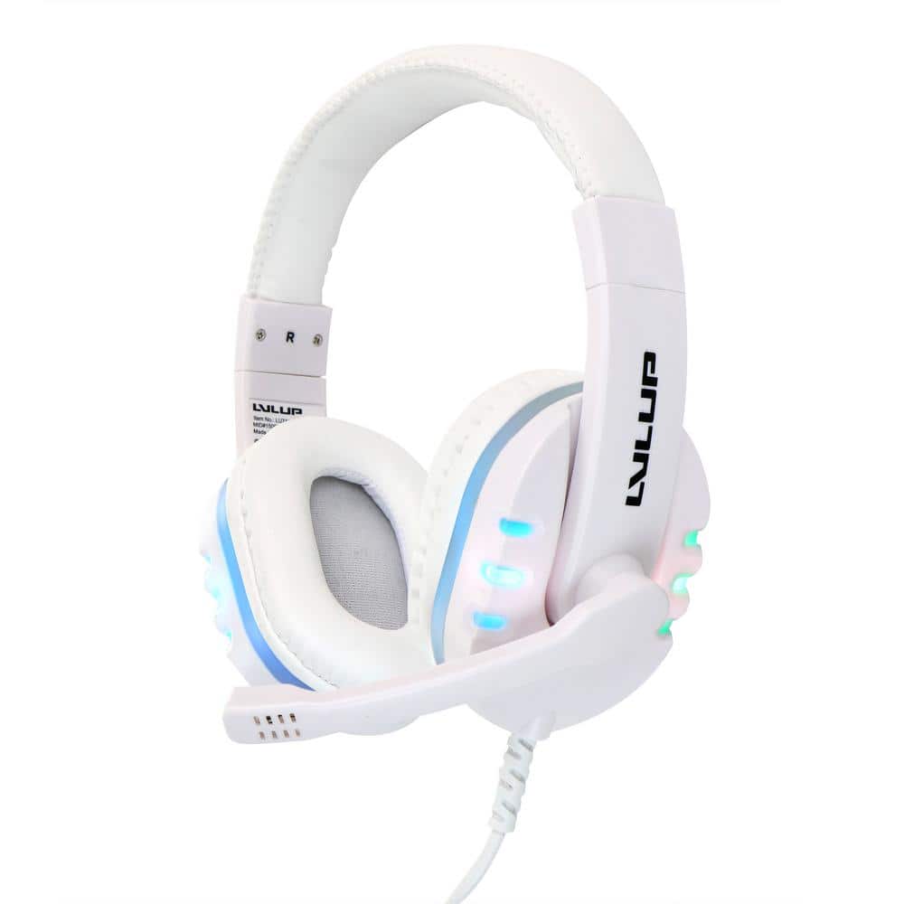 skole at donere sensor VIVITAR Light Up Pro Gaming Headset in White 985118559M - The Home Depot