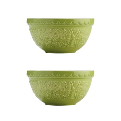 In The Forest Hedge Hog Green Mixing Bowl (Set of 2)