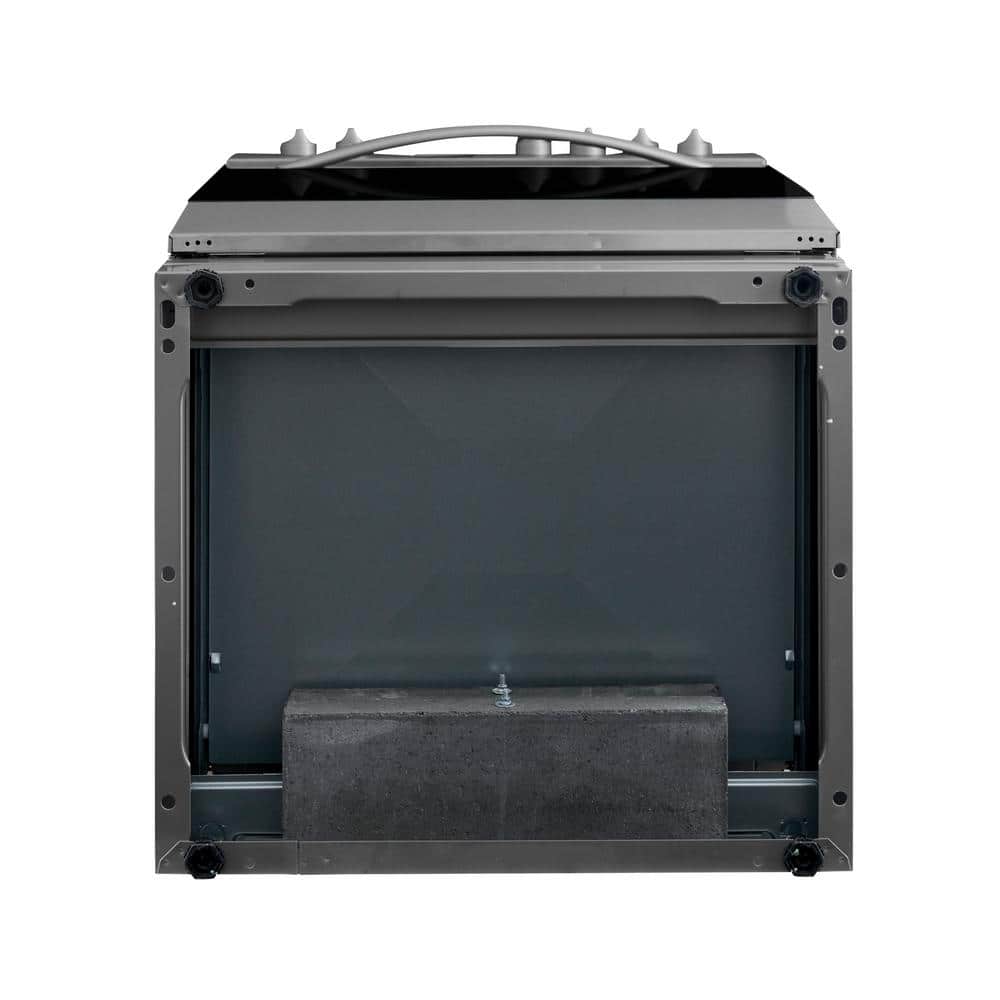 24" Stainless Steel Electric Range with Convection Oven and Glass Top