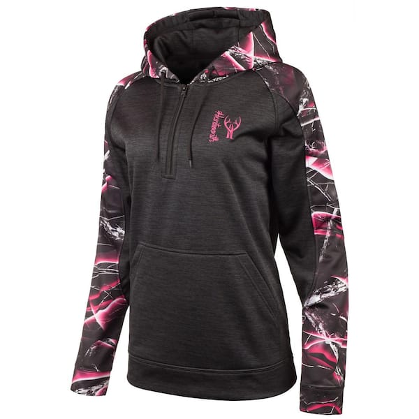 HUNTWORTH HUNTWORTH Women's X-Large Heather Black / Moxie Hooded Pullover