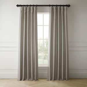 Taupe Grey Solid Rod Pocket Room Darkening Curtain - 50 in. W x 84 in. L (1 Panel)