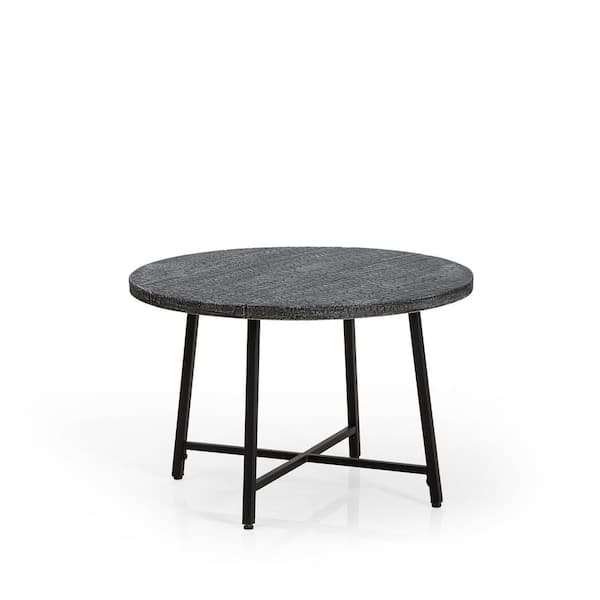 Unbranded 28 in. Round MDF Wood Outdoor Coffee Table