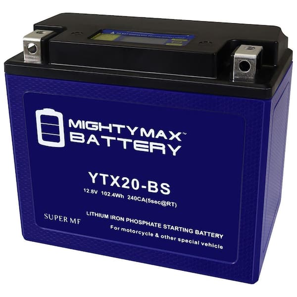 YTX20-BSLIFEPO4-12 Volt 18 AH, 360 CCA, Lithium Iron Phosphate (LiFePO4) Battery