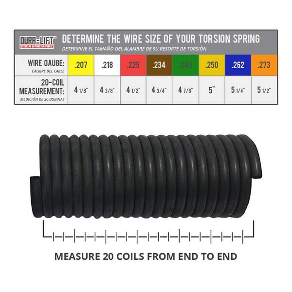 Dura Lift 0 225 In Wire X 1 75 In D X 27 In L Torsion Springs In Red Left And Right Wound Pair For Sectional Garage Doors Dltr17527b The Home Depot