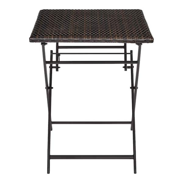 StyleWell Tulane Rectangle Steel Folding Outdoor Bistro Table GT