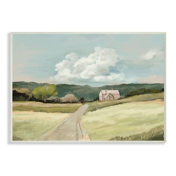Stupell Industries "Road Leading Home Countryside Mountain Landscape" by Ziwei Li Unframed Nature Wood Wall Art Print 10 in. x 15 in.