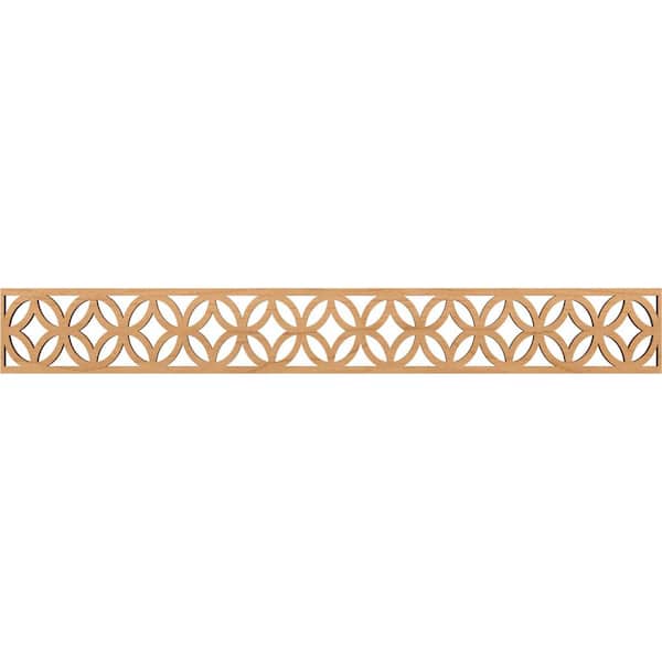 Ekena Millwork Crosby Fretwork 0.375 in. D x 46.5 in. W x 6 in. L Maple Wood Panel Moulding