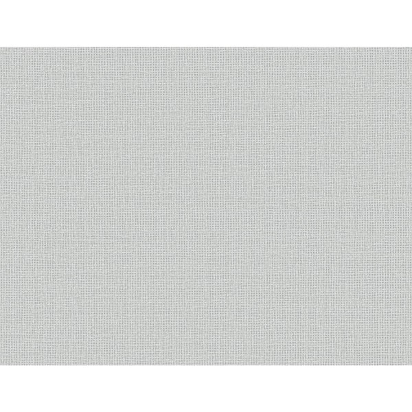 A-Street Prints Marblehead Grey Crosshatched Grasscloth Wallpaper Sample