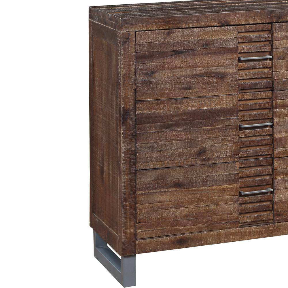 White Industrial 6-Drawer Dresser with Felt Lined Drawer