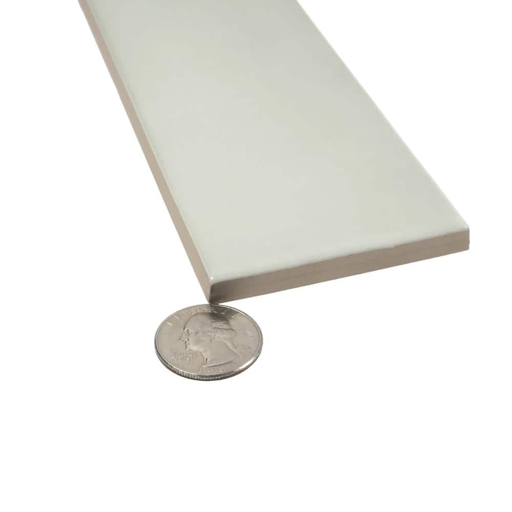 Tea Green Glossy Ceramic Subway Wall and Floor Tile