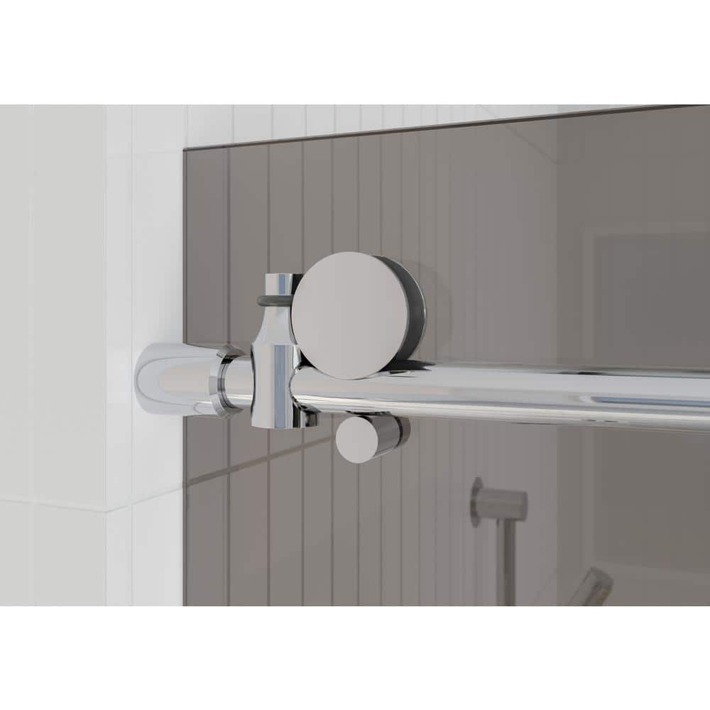 Equinox 60" Frameless Gray Tinted Glass Sliding Shower Door