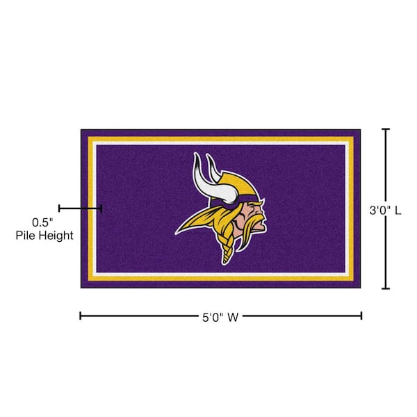 FANMATS NFL Vikings/Packers Purple House Divided 3 ft. x 4 ft