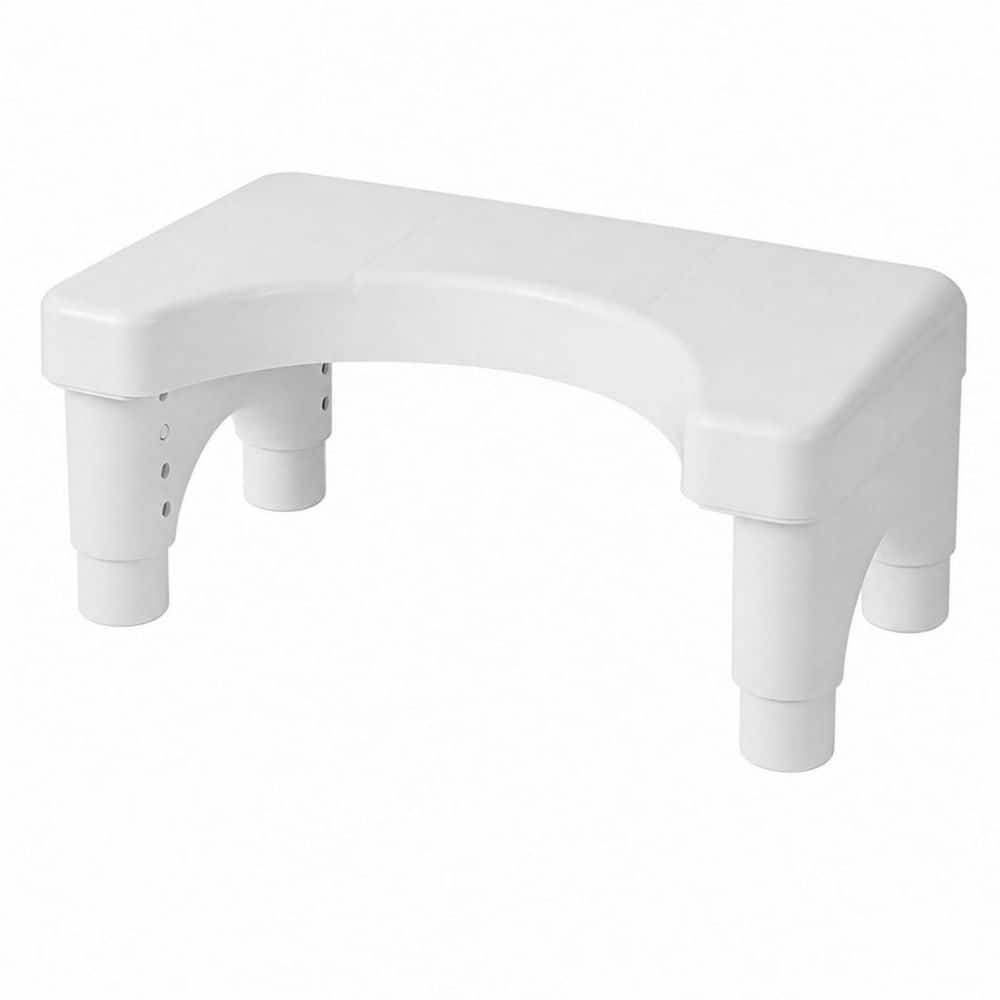 5.9 in. to 8.5 in. Adjustable Height Toilet Stool Squat Adult, White Poop Stool Toilet Stool for Bathroom price history on PriceWatchPro