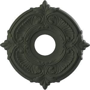 13 in. O.D. x 3-1/2 in. I.D. x 3/4 in. P Attica Thermoformed PVC Ceiling Medallion in UltraCover Satin Hunt Club Green
