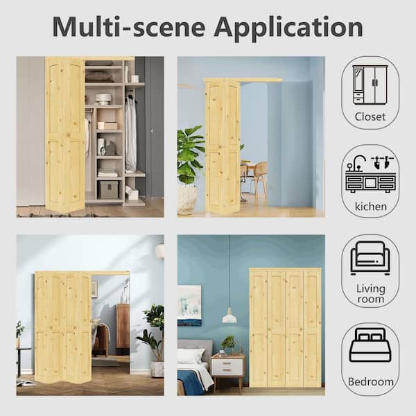 ARK DESIGN 36 in. x 80 in. Arch Panel 2-Lite Solid Core Unfinished