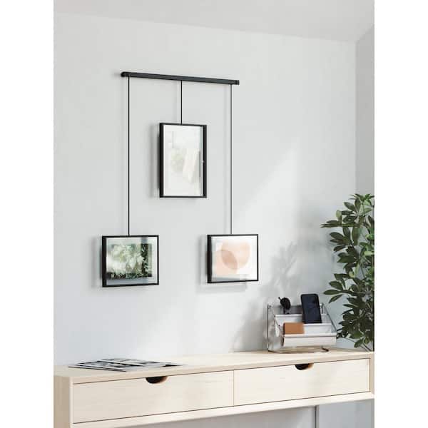 Umbra Exhibit Picture Frame Gallery Set Adjustable Collage Display for 5 Photos, Prints, Artwork & More
