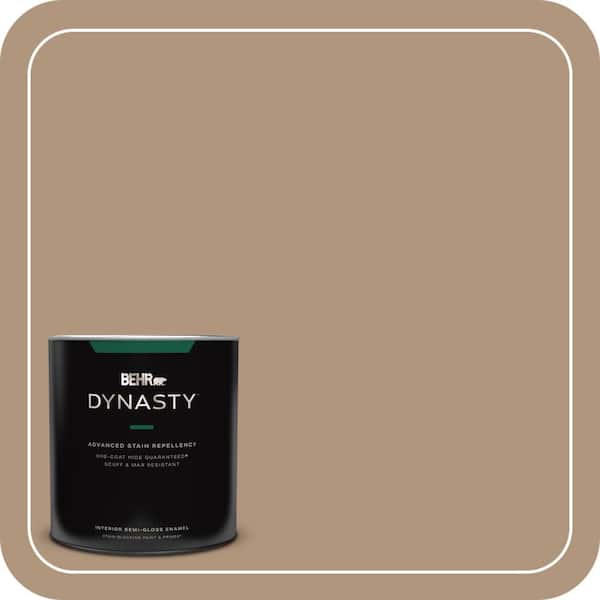 BEHR DYNASTY 1 qt. Home Decorators Collection #HDC-WR14-3 Roasted Hazelnut Semi-Gloss Enamel Interior Stain-Blocking Paint & Primer