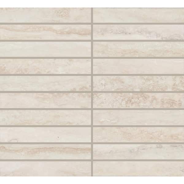 Daltile Calligo Tusk 3 in. x 2-1/2 in. Glazed Ceramic Stacked Mosaic Tile Sample