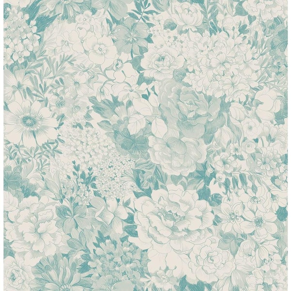 Beacon House Kita Turquoise Song Garden Wallpaper Sample