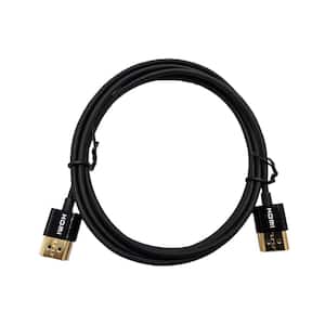 4 ft. HDMI 4K Ultra HD Slim High-Speed with Ethernet Cables Black (5-Pack)
