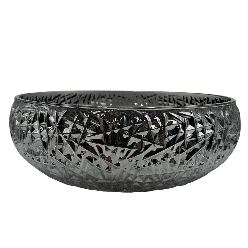 Moonshell 17" Black Gradient Glass Round Vessel Sink