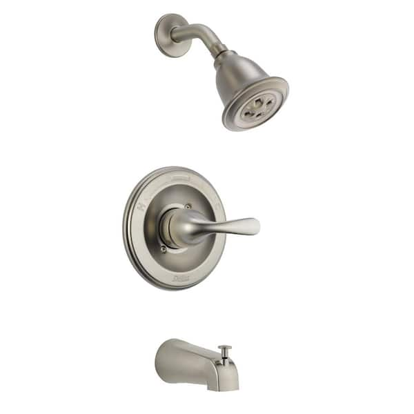 Delta Classic 1-Handle Tub and Shower Faucet Trim Kit in Stainless ...