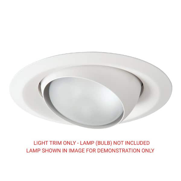 Halo E26 Series 6 In White Recessed Lighting Adjustable Eyeball Trim With 35 Degree Tilt Pack 6130wh 6pk - 6 In White Recessed Ceiling Light Trim With Regressed Adjustable Eyeball Halo E26 Series 6 In White Recessed Lighting Adjustable Eyeball Trim With 35 Degree Tilt Pack 6130wh 6pk - 6 In White Recessed Ceiling Light Trim With Regressed Adjustable Eyeball