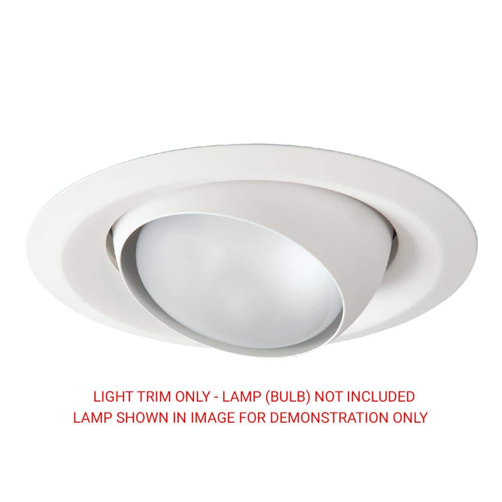 Halo 6-Inch White Gloss Aluminum Eyeball Trim