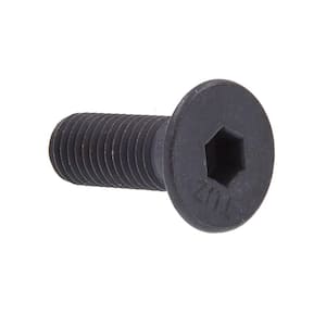 1/4 in.-28 x 3/4 in. Black Oxide Coated Steel Hex (Allen) Drive Flat Head Socket Cap Screws (50-Pack)