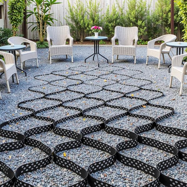 Gravel Grid, 2 in. Depth, 32.81 x 9.84 ft. 1880 lbs. Per sq. ft. Ground Stabilizer, Permeable Geo Grids Plastic Paver