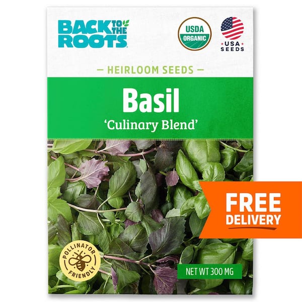 Back to the Roots Organic Basil 'Culinary Blend' Heirloom Herb Seeds