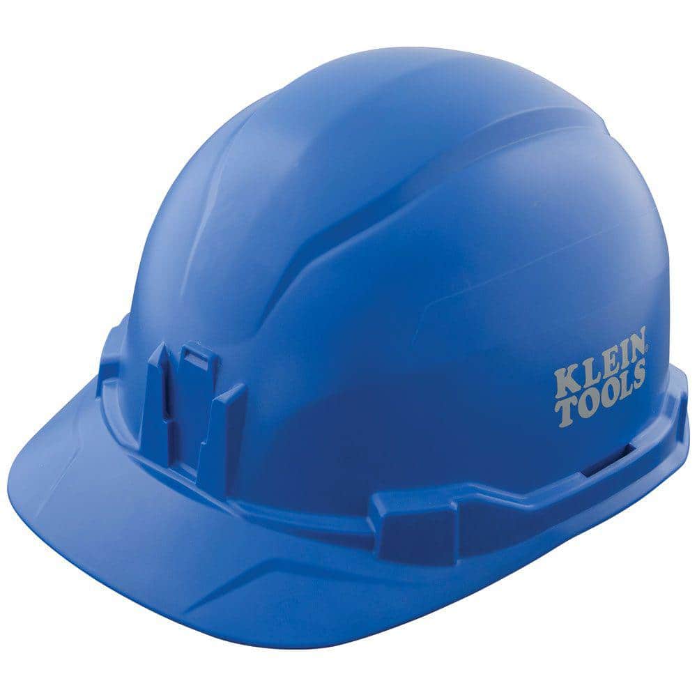 Klein Tools Blue Hard Hat, NonVented, Cap Style 60248 The Home Depot