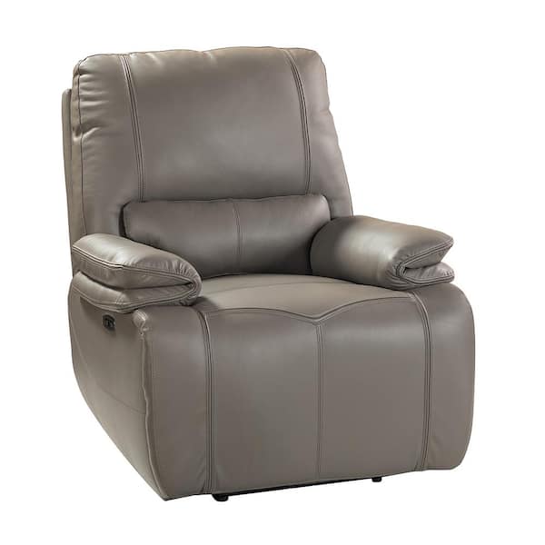 ARTFUL LIVING DESIGN Alina Dove Genuine Leather Power Recliner with USB Port