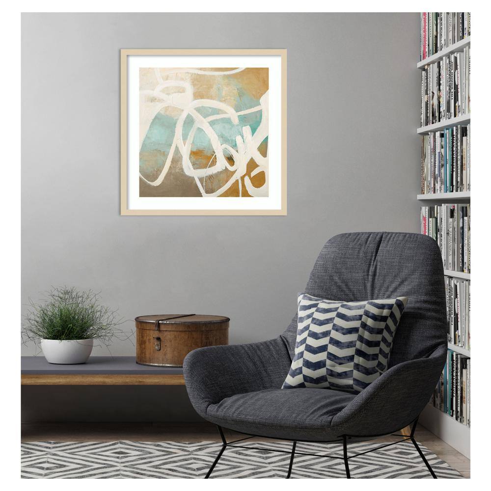 Notify Abstract Svelte Natural Framed Wall Art Print