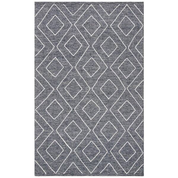 SAFAVIEH Striped Kilim Dark Grey 6 ft. x 9 ft. Geometric Striped Area Rug