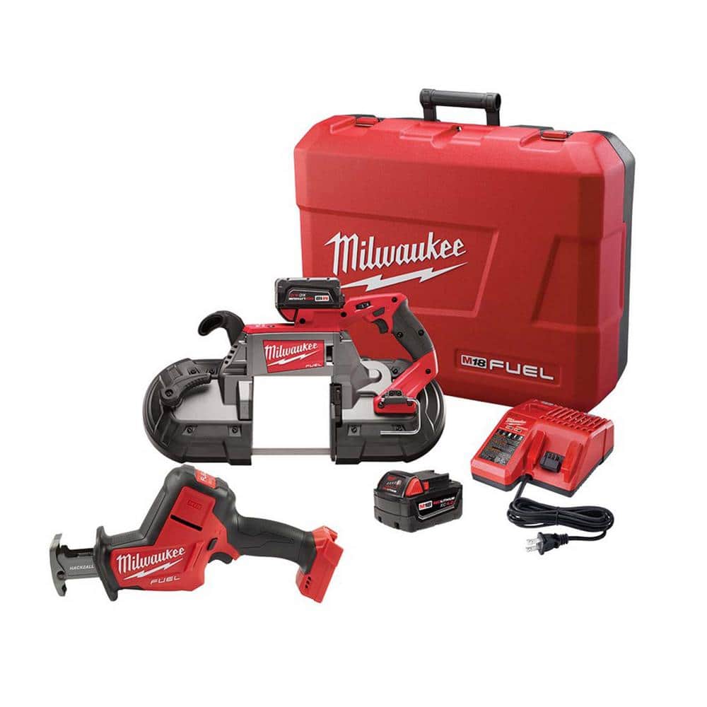 Milwaukee M18 FUEL 18-Volt Lithium-Ion Brushless Cordless Deep Cut Band Saw  Kit w/HACKZALL 2729-22-2719-20 The Home Depot