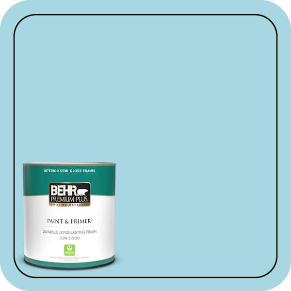 BEHR PREMIUM PLUS 1 qt. #530C-3 Winsome Hue Semi-Gloss Enamel Low Odor Interior Paint & Primer