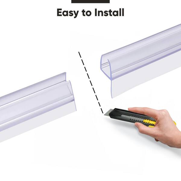 thumbnail image 2 of Self-Adhesive Glass Door Seal Strip – Silicone Weather Stripping, 16FT Clear, Dustproof & Windproof 2 of 5