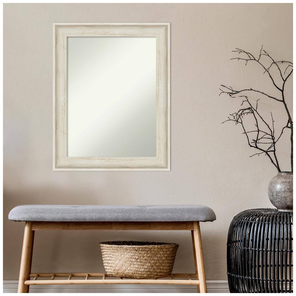 Regal Birch Cream Rustic Whitewash Bathroom Vanity Mirror 22.75x28.75in