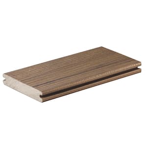 Composite Legacy 5/4 in. x 6 in. x 1 ft. Grooved Pecan Composite Sample (Actual: 0.94 in. x 5.36 in. x 1 ft)