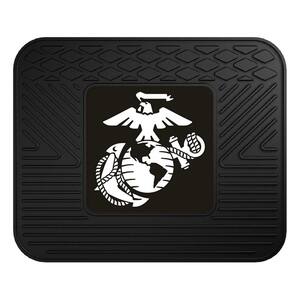 U.S. Marines Heavy-Duty 17 in. x 14 in. Vinyl Utility Car Mat