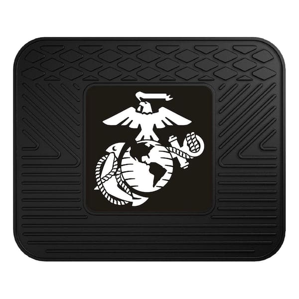 FANMATS U.S. Marines Heavy-Duty 17 in. x 14 in. Vinyl Utility Car Mat
