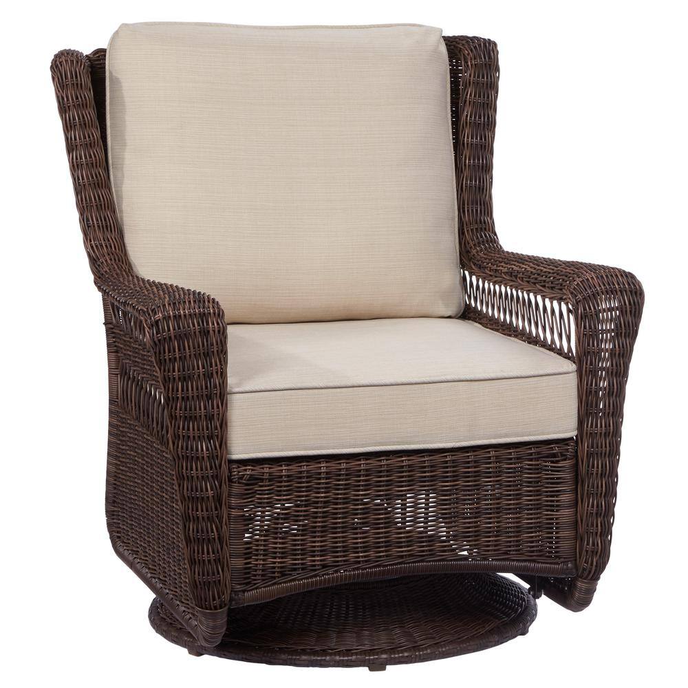 hampton bay swivel rocker wicker