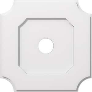 18 in. O.D. x 3 in. I.D. x 1 in. P Locke Architectural Grade PVC Contemporary Ceiling Medallion