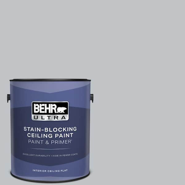 BEHR ULTRA 1 gal. #N510-2 Galactic Tint Ceiling Flat Interior Paint with Primer