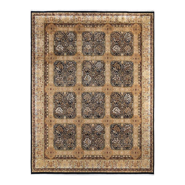 Solo Rugs One-of-a-Kind Traditional Black 10 ft. x 14 ft. Hand Knotted Oriental Area Rug