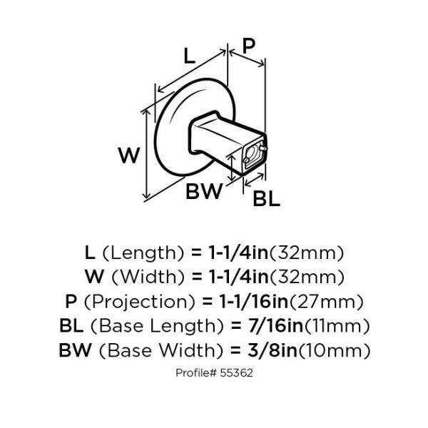 Polished Chrome Round 1-1/4 Inch Cabinet Knob