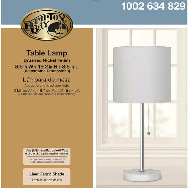 Cordless Lamps for Home, Silver 12'' Tall LED Brass Portable Battery  Operated La